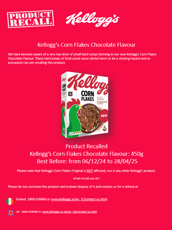 PR1703Kellogg E2 80 99s Chocolate Cornflakes 450g  1 