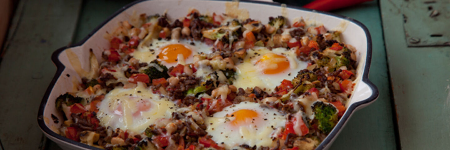 Spicy baked eggs recipe