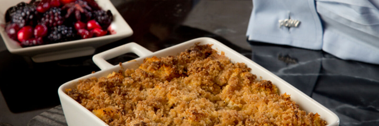Baked french toast winter fruit compote recipe