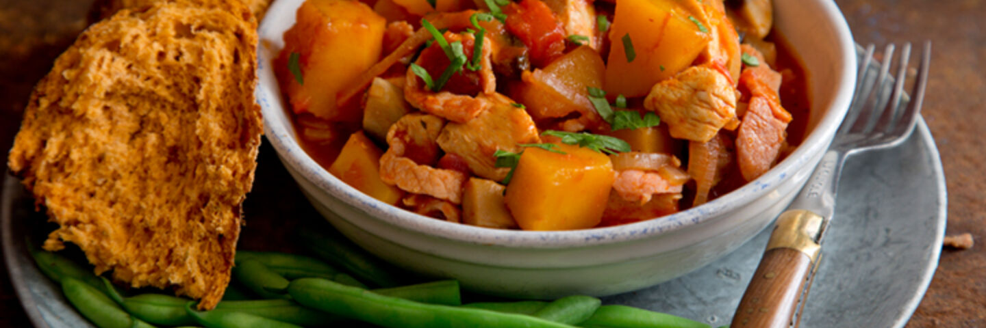 Chicken butternut bacon casserole recipe