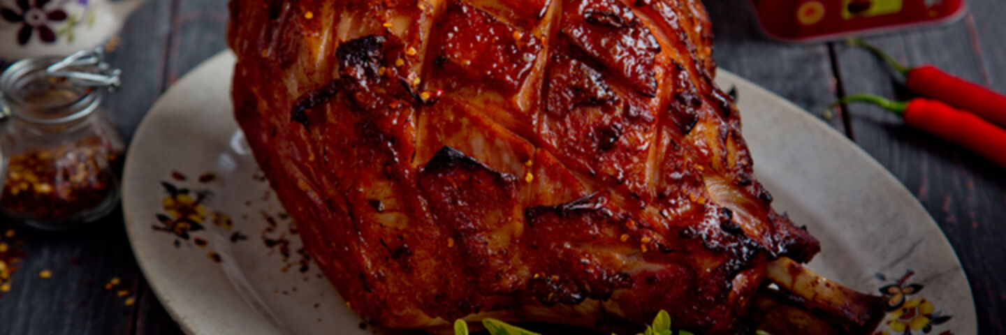 Glazed ham brown sugar chilli mustard recipe