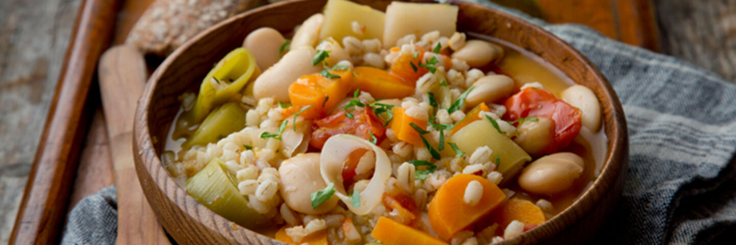 Hearty winter barley butterbean stew recipe