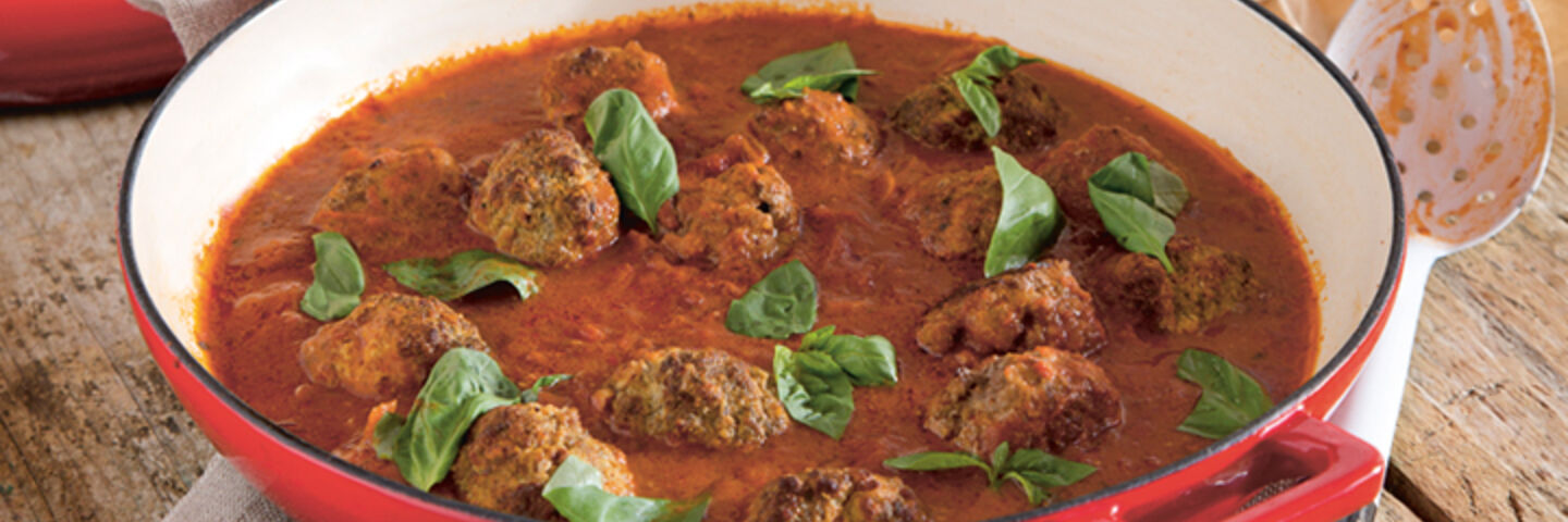 Herby meatballs tomato sauce recipe