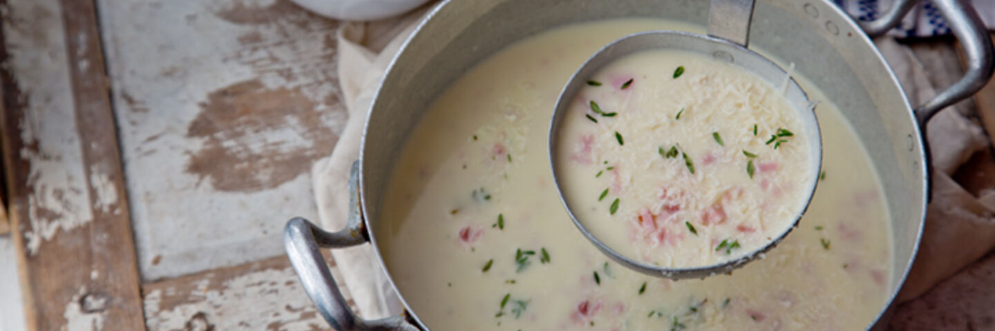 Potato bacon parmesan soup recipe
