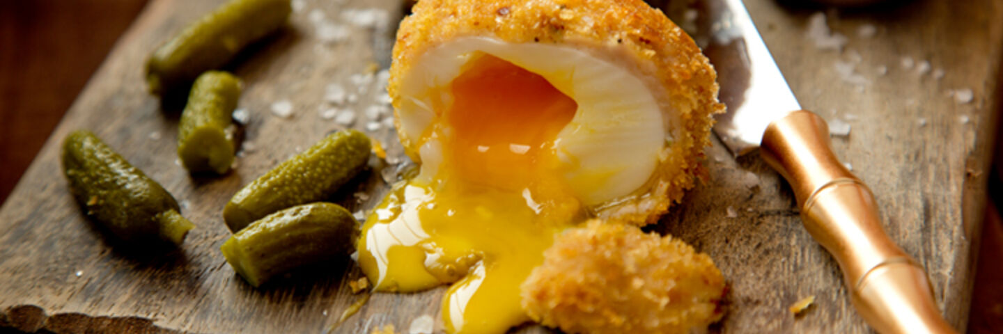Scotch eggs brown sauce recipe