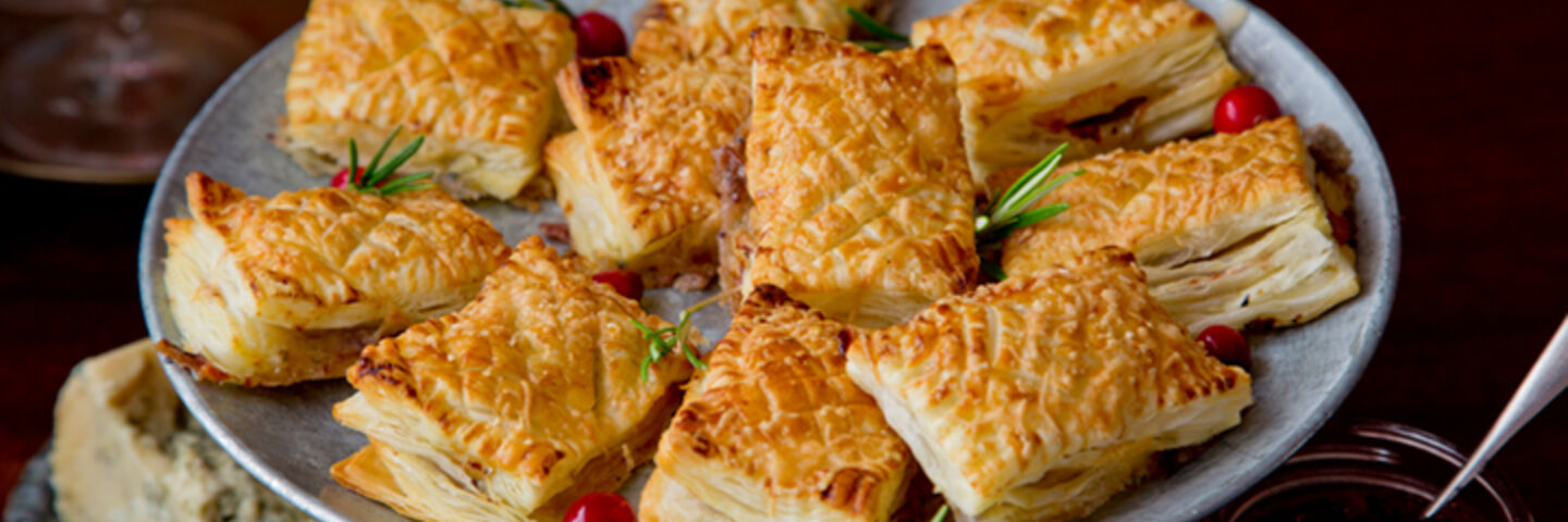Stilton cranberry puffs recipe