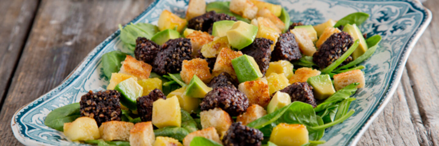 Black pudding apple salad recipe