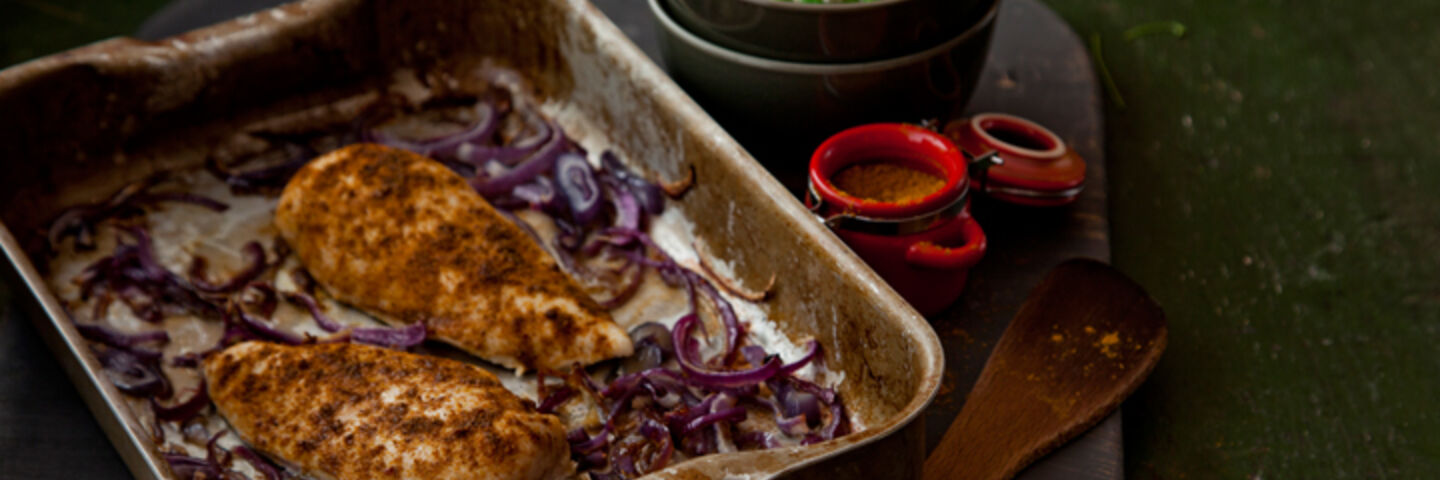 Chicken with rice red onion recipe