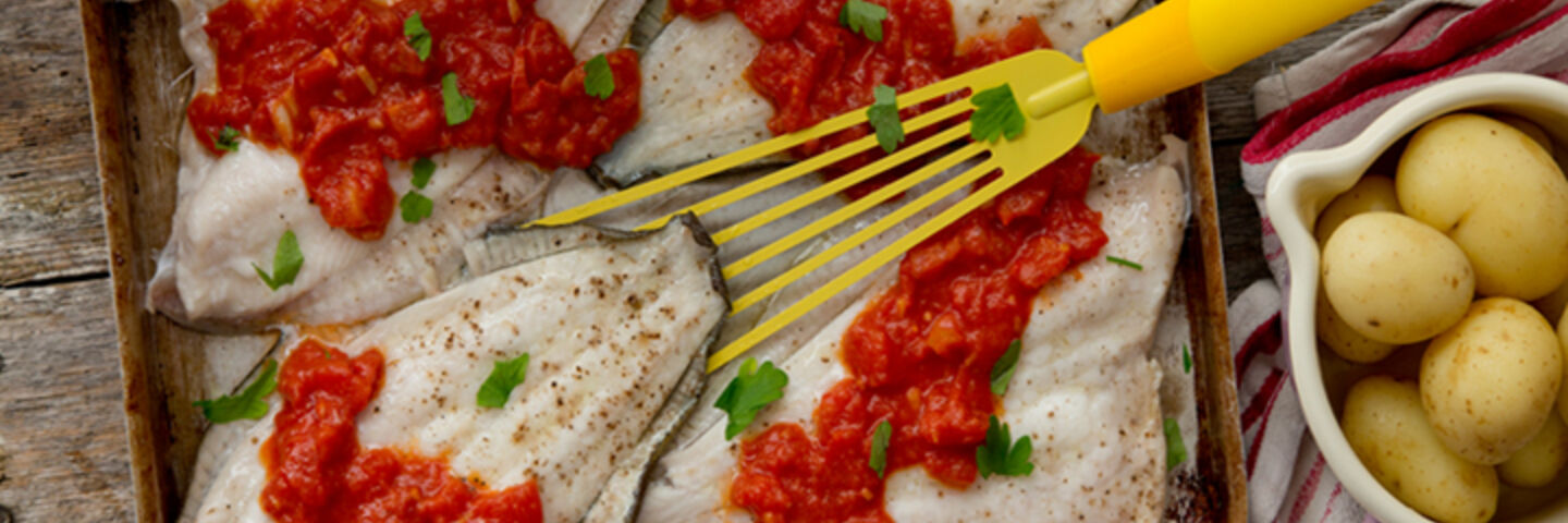 Plaice tomato garlic parsley recipe