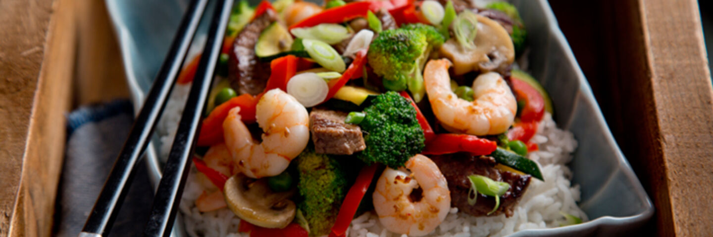 Prawn beef stir fry recipe