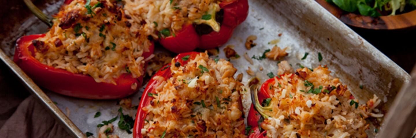 Stuffed turkey mince peppers recipe
