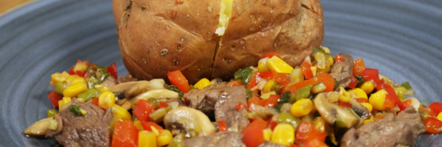 Marinated Steak Baked Potato