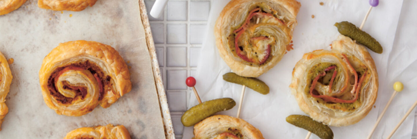 Deli savoury pin wheels