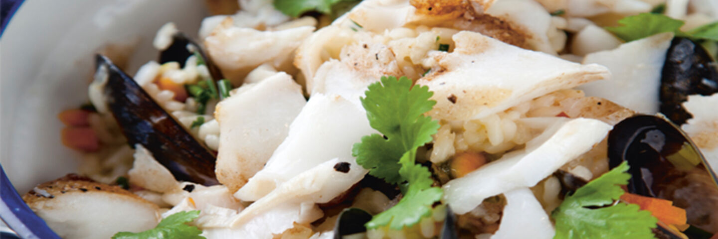 Kevin risotto cod mussels