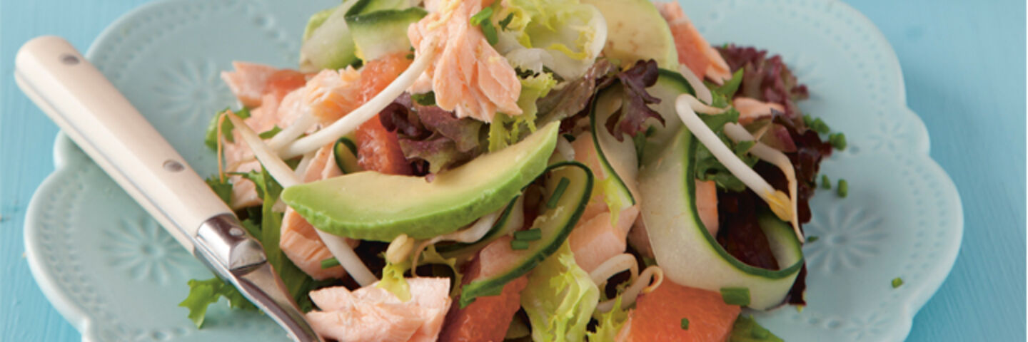 Martin fish steamed salmon salad