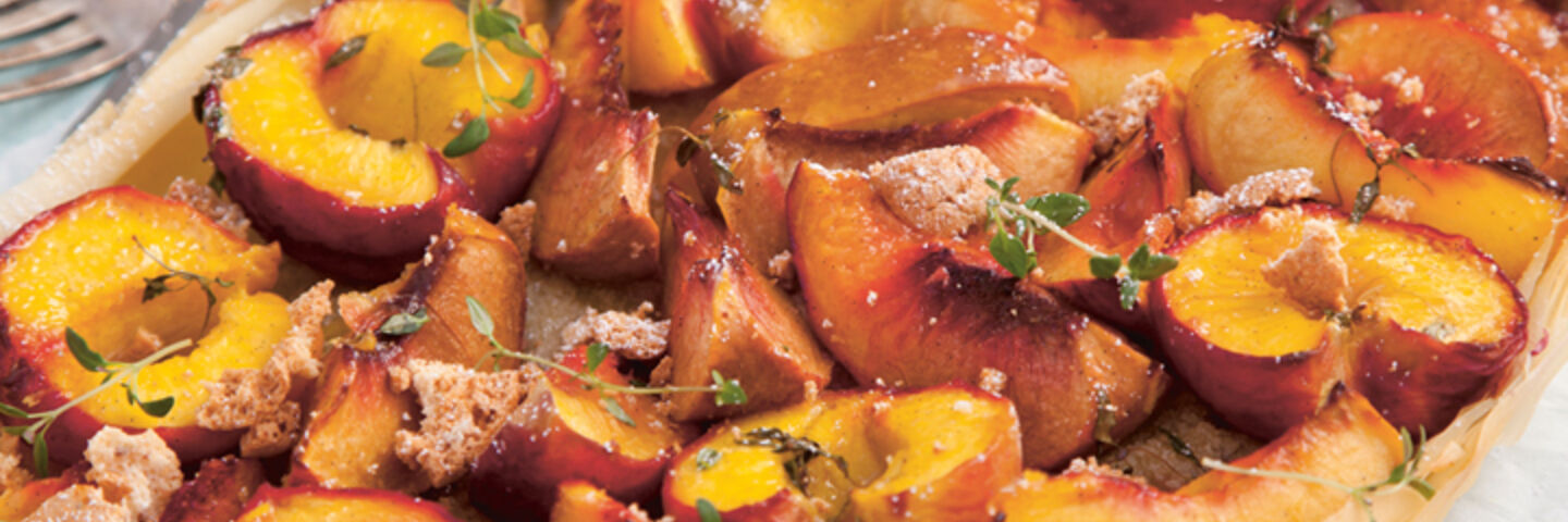 Sharon baked stone fruit filo tart