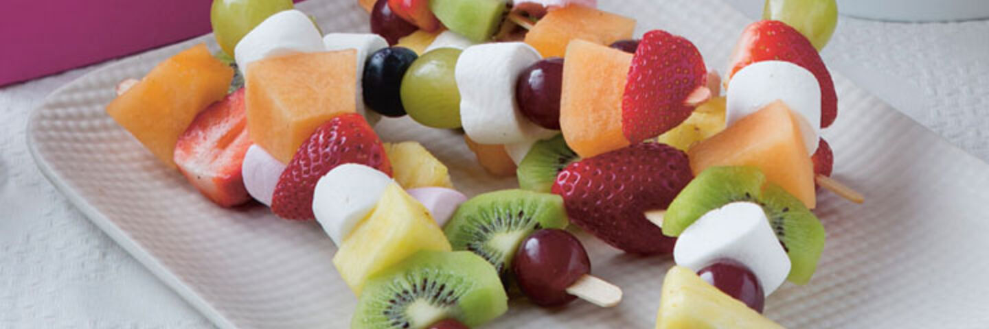 Kids Fruit and Marshmallow Kebabs