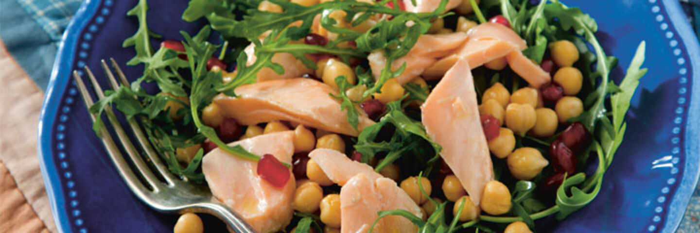Poached Salmon with Rocket