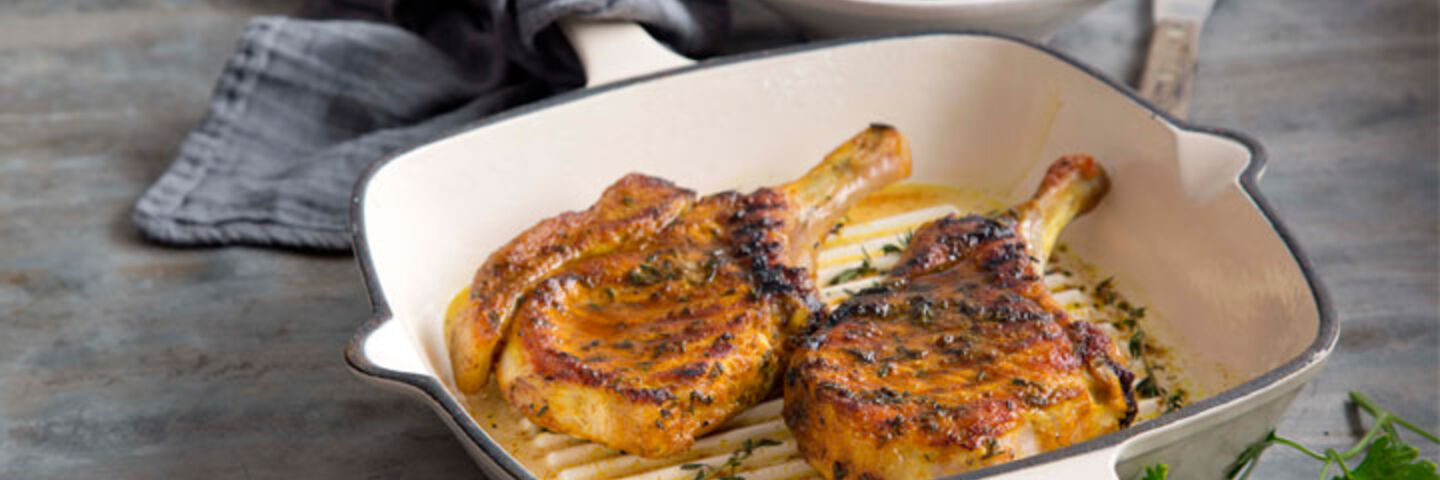 Turmeric pork chops