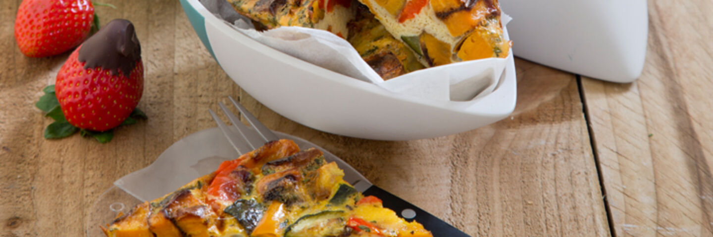 Roast veg frittata