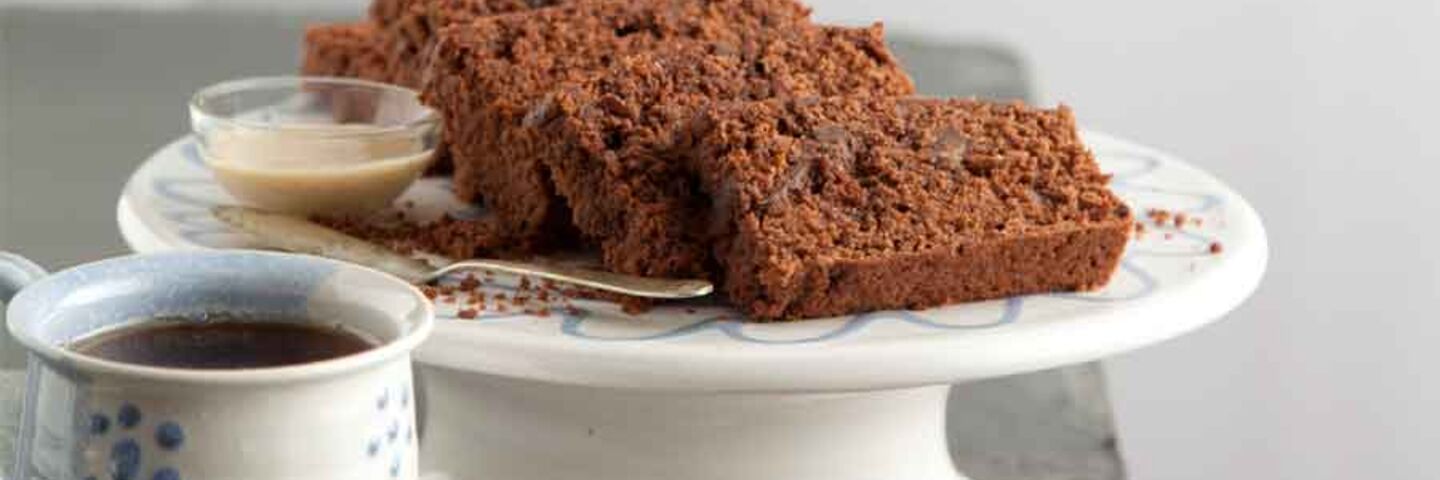 Chocolate tahini teacake