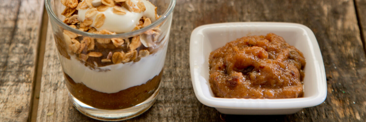 Baby apple prune cinnamon compote