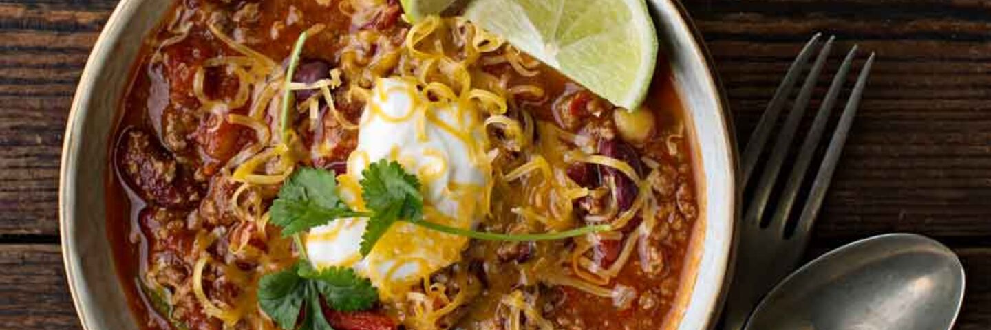 Cheesy chilli con carne recipe