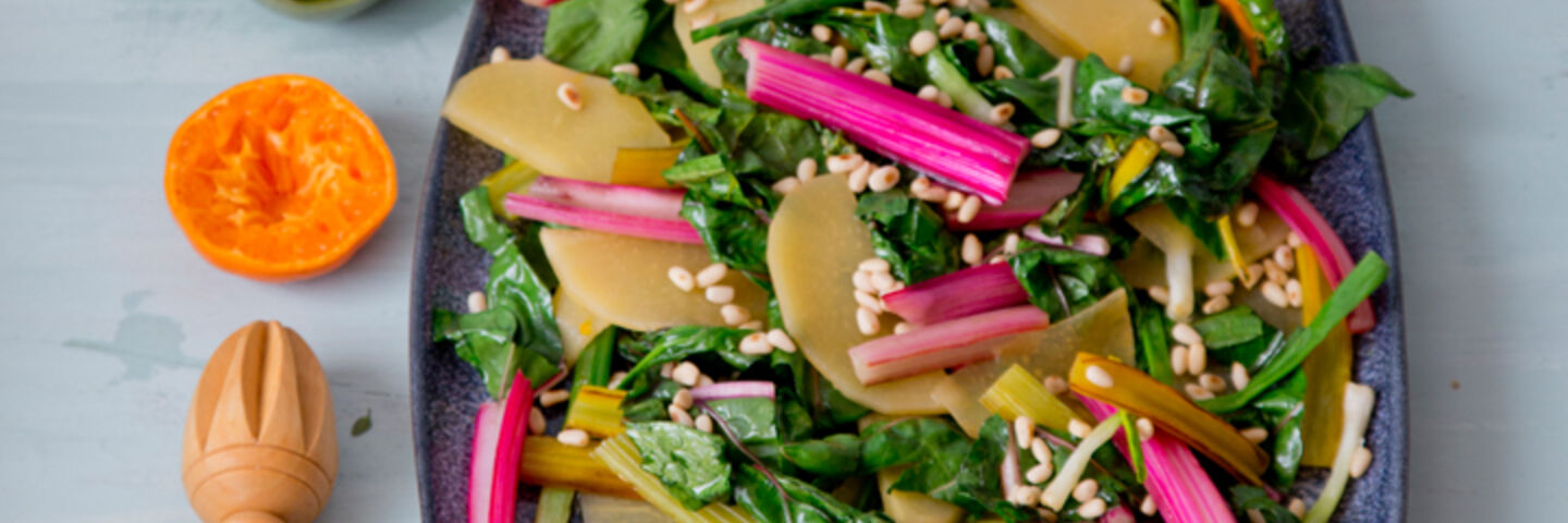 Citrus poached turnip salad