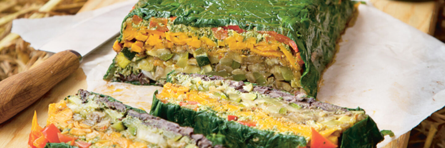 Happy pear rainbow vegetable terrine