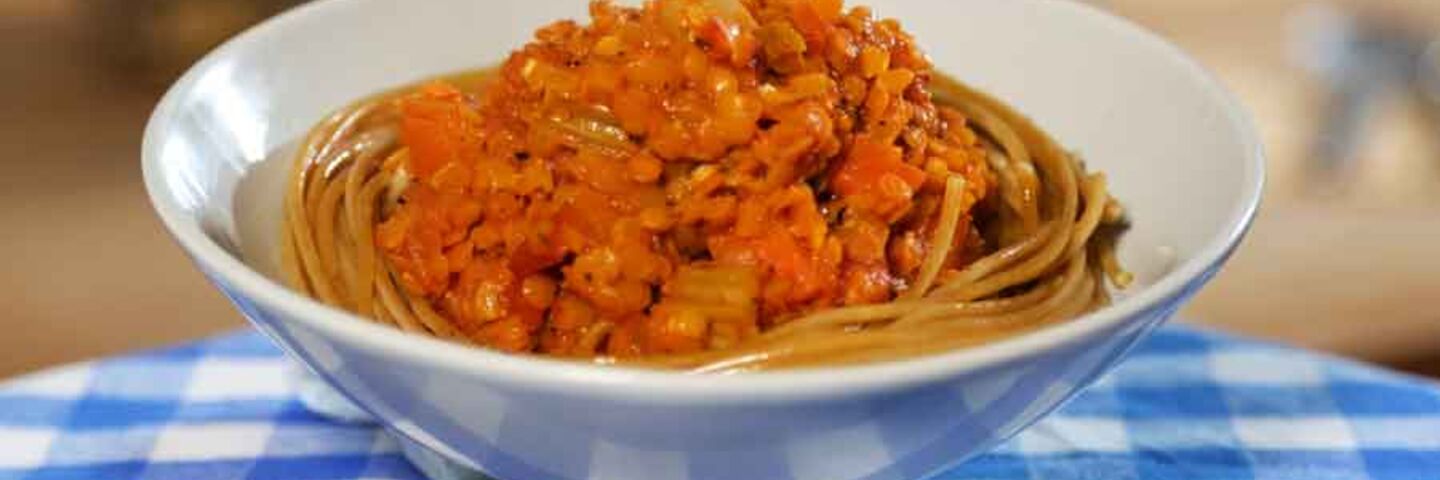 Lentil bolognese recipe
