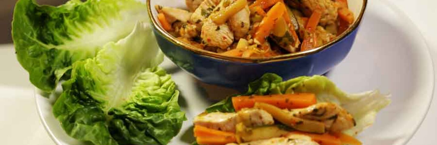 Turkey lettuce wraps recipe
