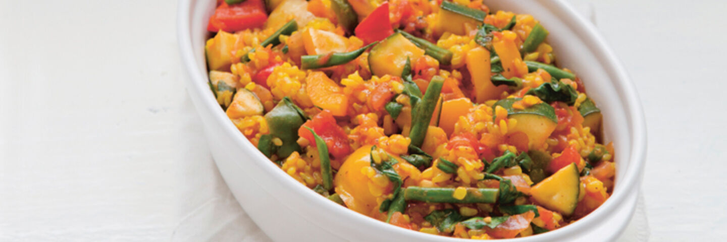 Spanish roasted veg paella recipe
