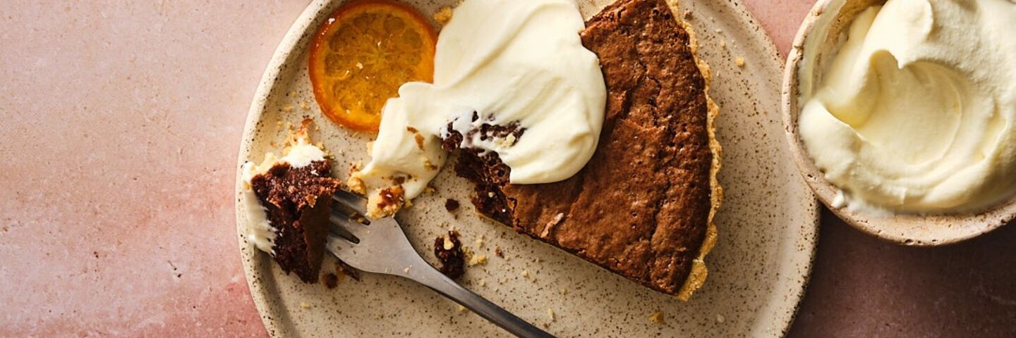 Sarah Chocolate and ornage tart