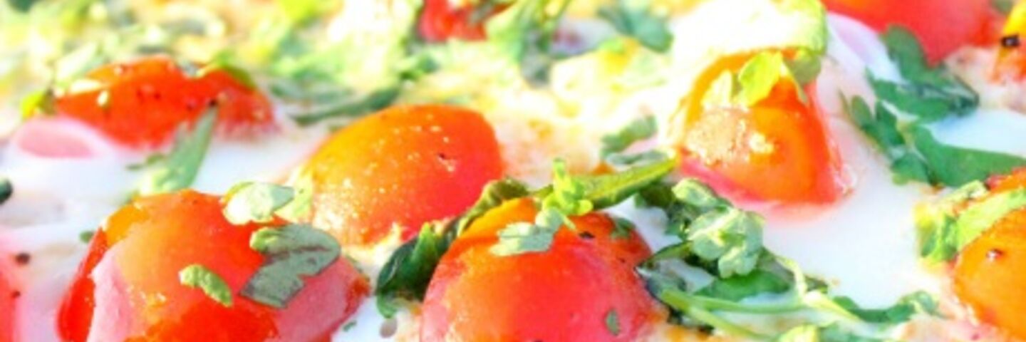 Cherry tomato and herb heart-healthy omelette