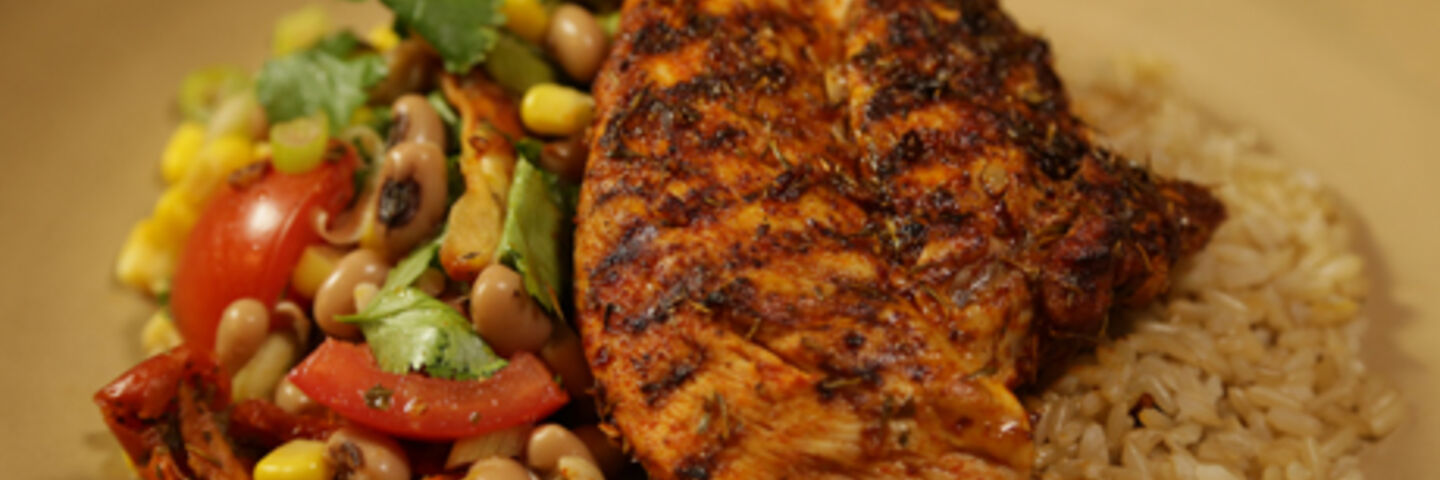 Tuesday 27th Jan - Cajun Grilled Chicken and Black Eyed Peas