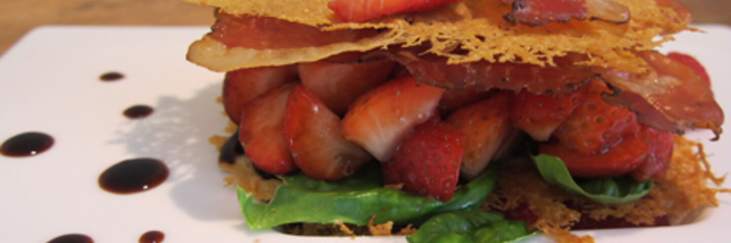 Savoury Strawberry and Parmesan Mille-Feuille
