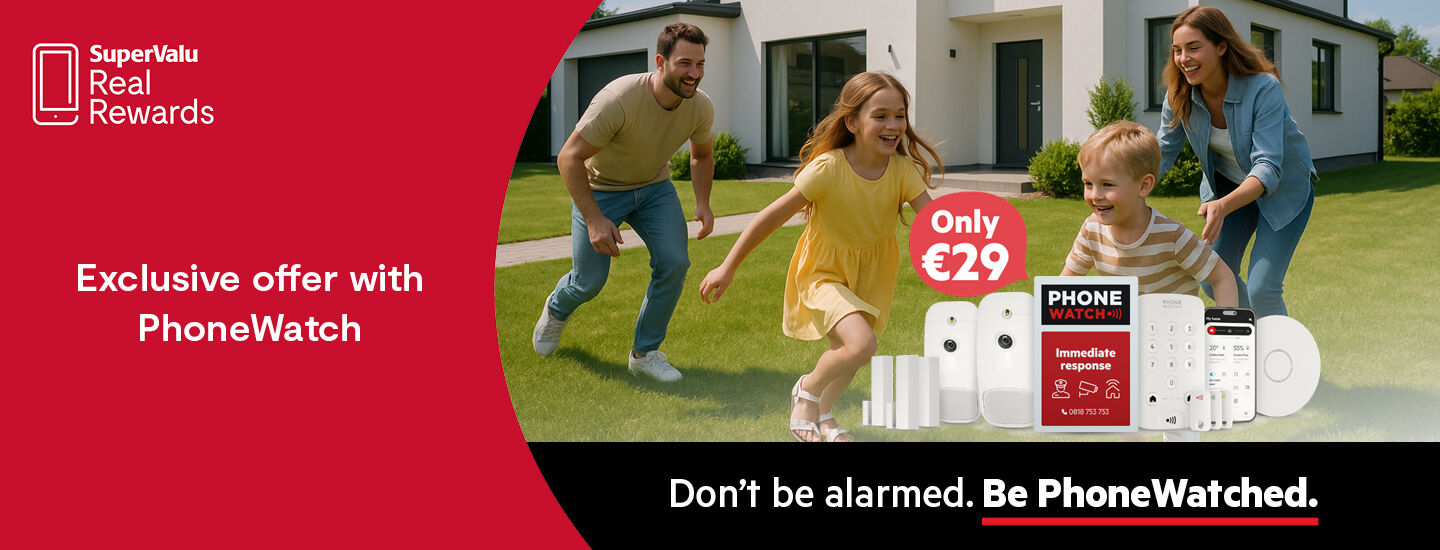 Phonewatch August Offer For just €29, you’ll receive a 6-sensor alarm pack with full installation. 