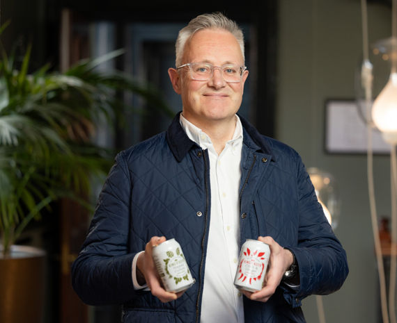 Picture of Gerry Scullion with their product King of Kefir