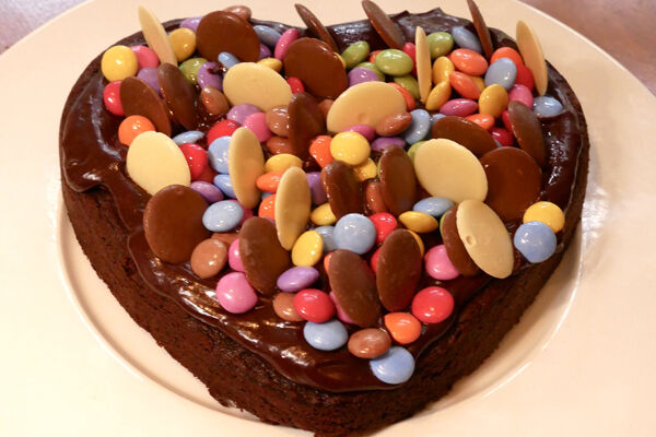 Chocolate heart cake recipe