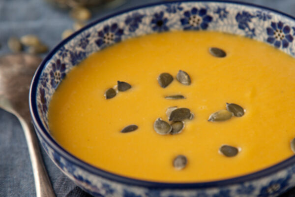 Pumpkin Soup with Chilli Pumpkin Seeds