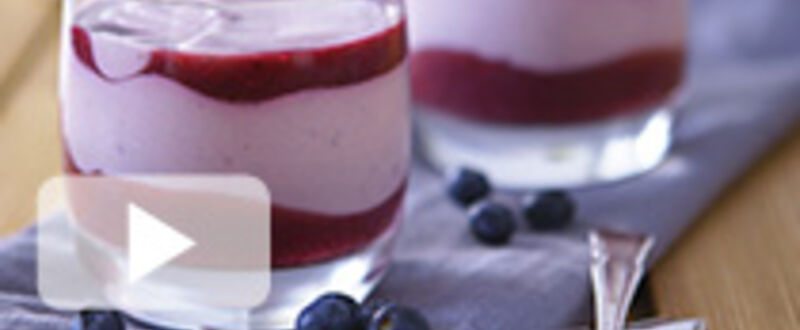 Yogurt, Apple and Blueberry Compote Fool