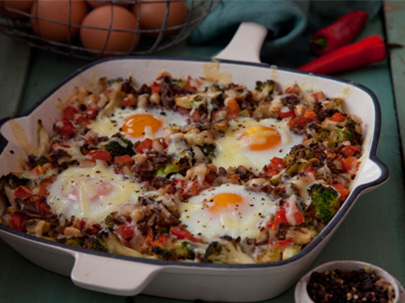 Spicy baked eggs recipe