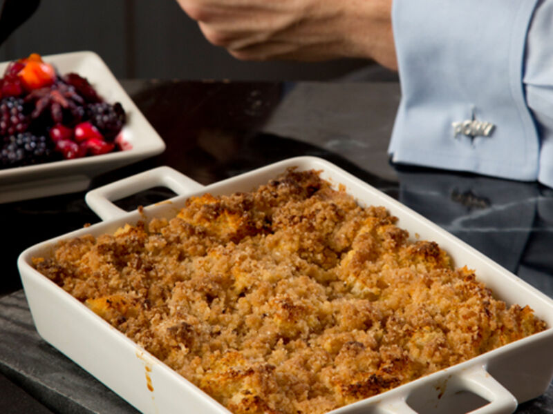 Baked french toast winter fruit compote recipe