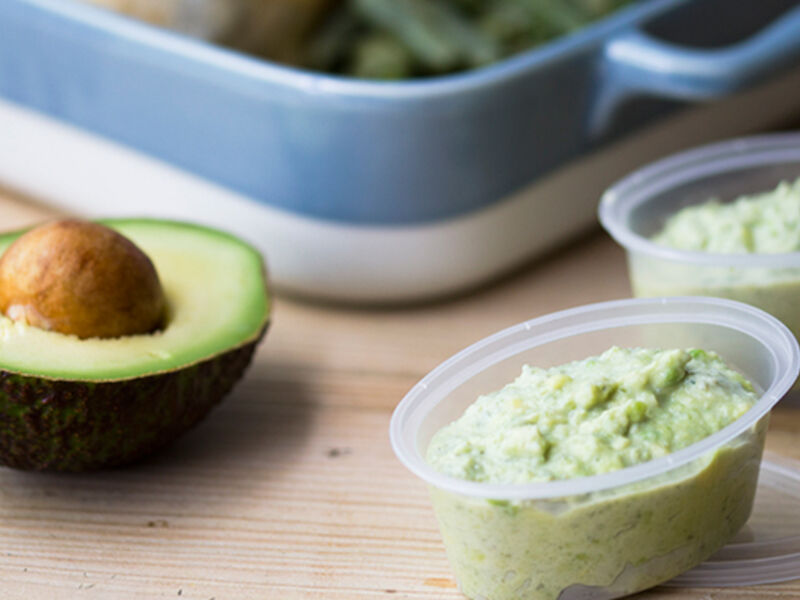 Chicken greenbeans avocado puree recipe
