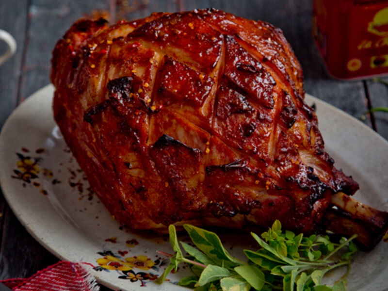 Glazed ham brown sugar chilli mustard recipe