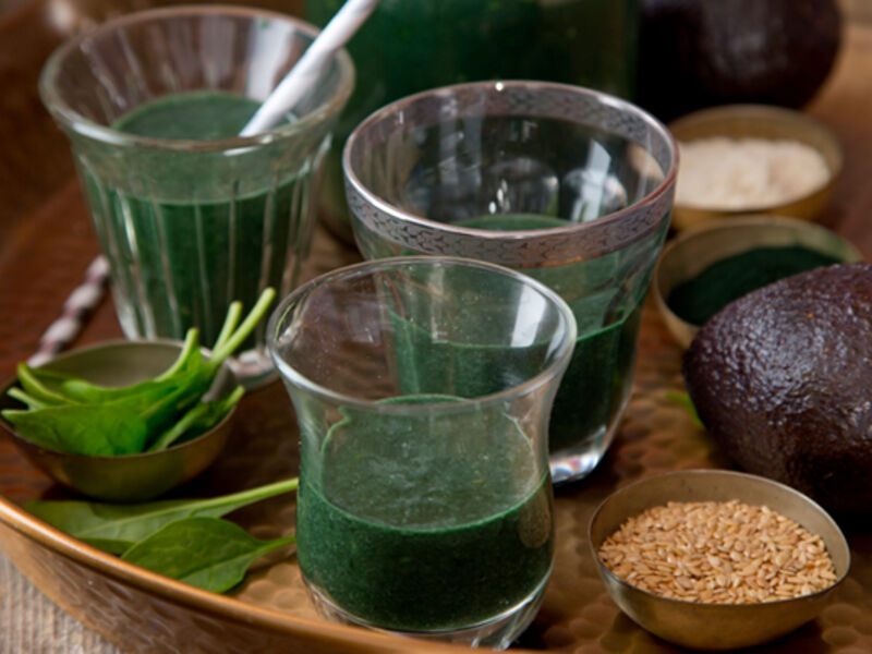 Green protein smoothie bowl recipe