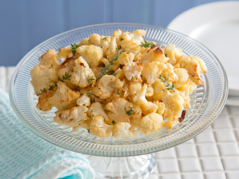 Parmesan roast cauliflower garlic thyme recipe