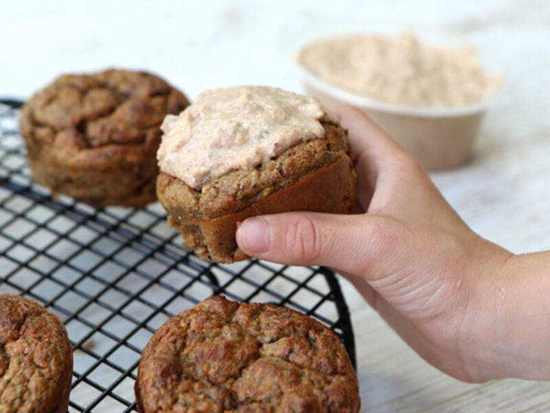 Peanut courgette cupcakes recipe