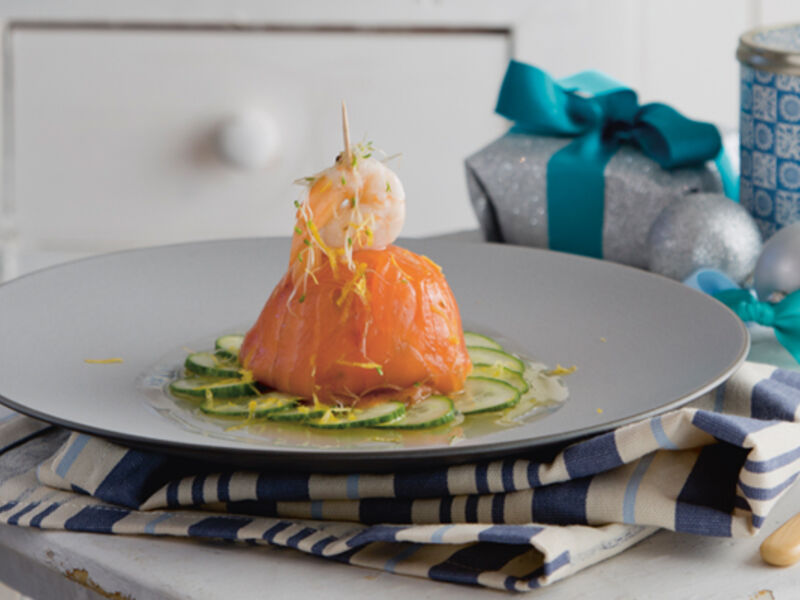 Prawn smoked salmon avocado salsa timbales recipe