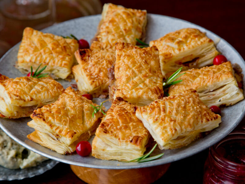Stilton cranberry puffs recipe